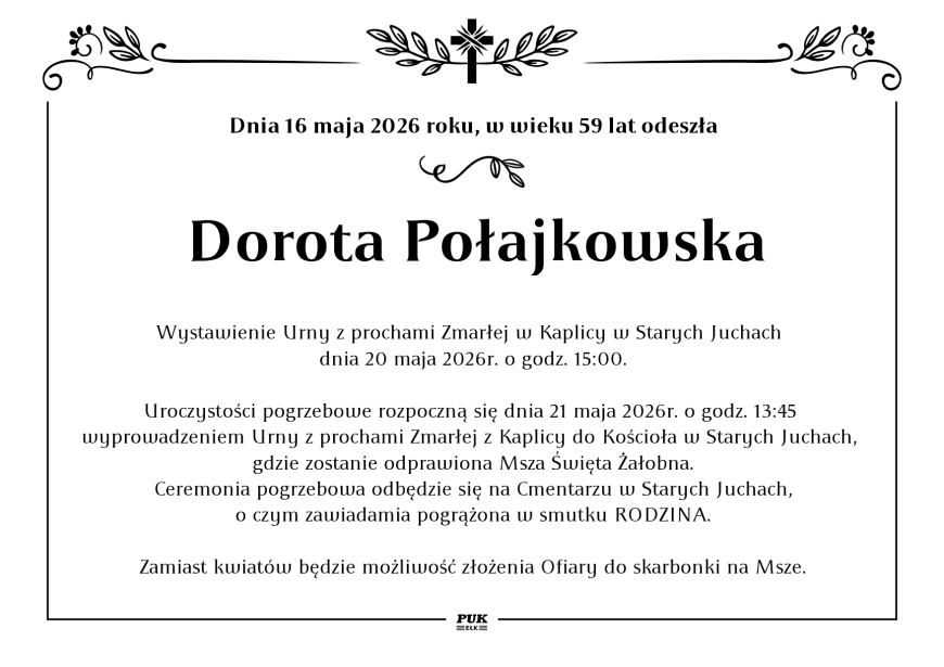 Dorota Połajkowska - nekrolog